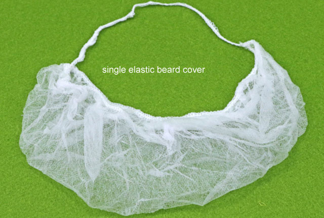 disposable beard cover single elastic polypropylene