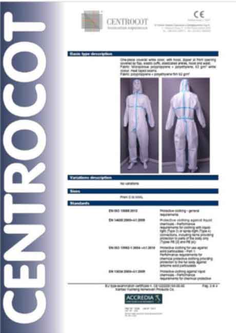 Disposable Protective Coveralls CE
