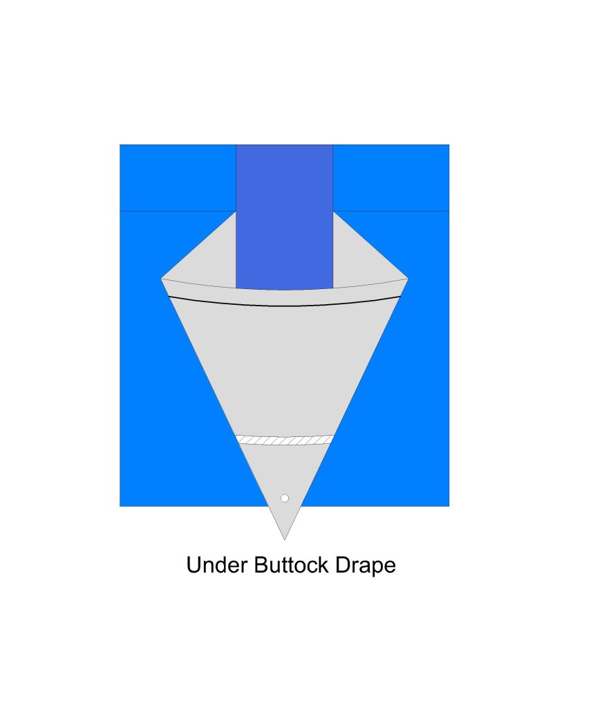 under buttock drape